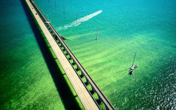 Free seven mile bridge florida keys 4k wallpaper download