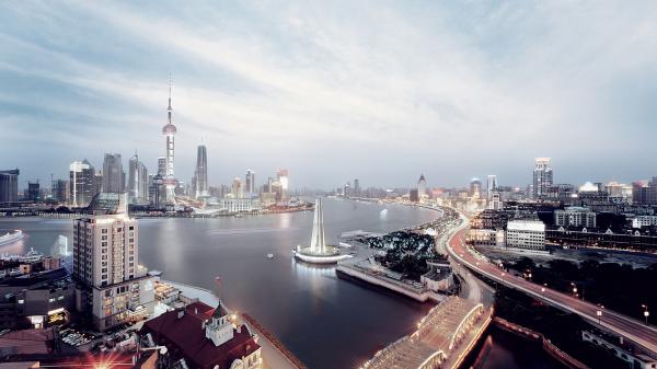 Free shanghai skyline wallpaper download