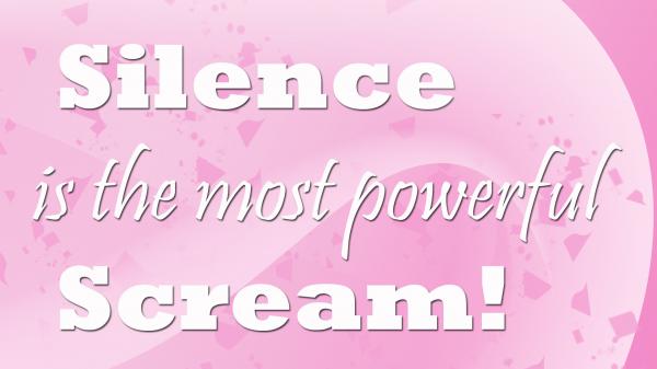 Free silence is the most powerful scream hd inspirational wallpaper download