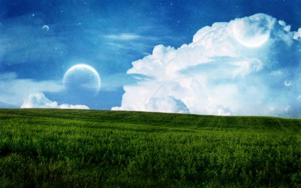 Free sky field planet wallpaper download