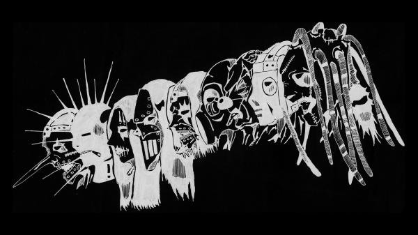 Free slipknot face masks in black background hd music wallpaper download