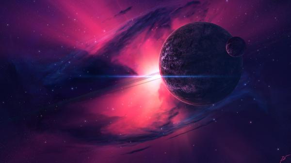 Free space in pink wallpaper download