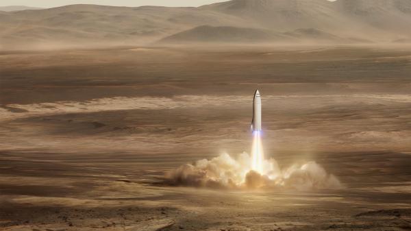 Free spacex bfr mars mission 4k wallpaper download