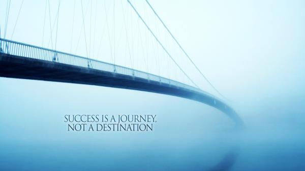 Free success is a journey not a destination hd inspirational wallpaper download