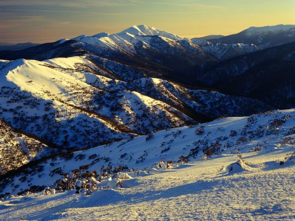 Free sunrise on mount featherto australia wallpaper download