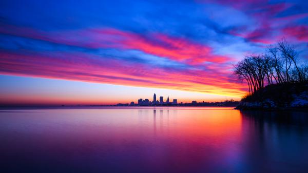 Free sunset cityscape 4k 5k wallpaper download