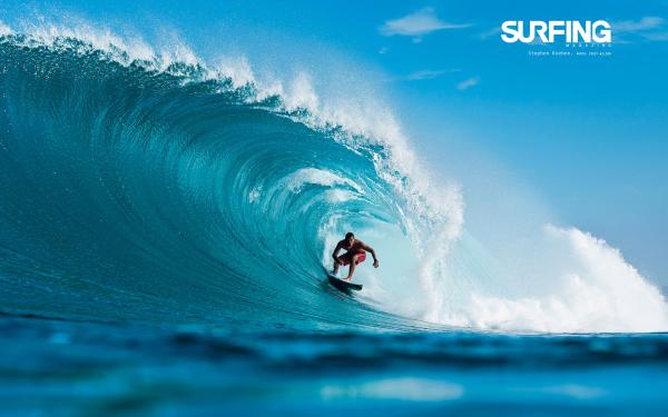 Free surfing in teahupoo tahiti wallpaper download