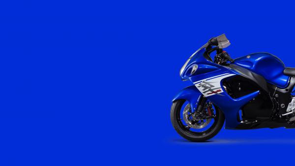 Free suzuki hayabusa blue wallpaper download