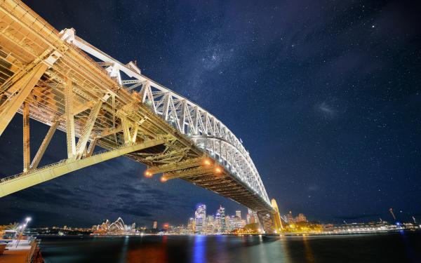 Free sydney bridge nights wallpaper download