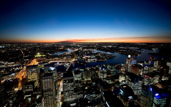 Free sydney night lights wallpaper download