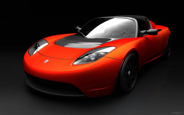 Free tesla roadster sports car wallpaper download