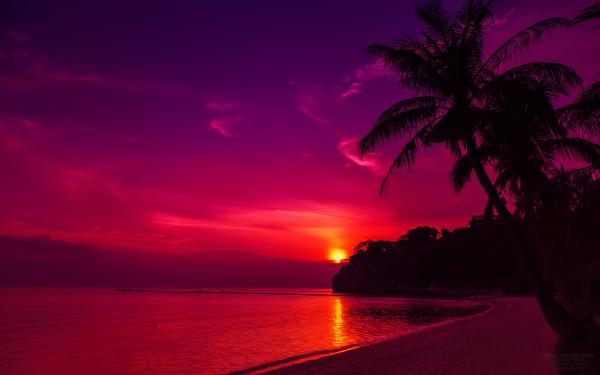 free thailand beach sunset wallpaper download