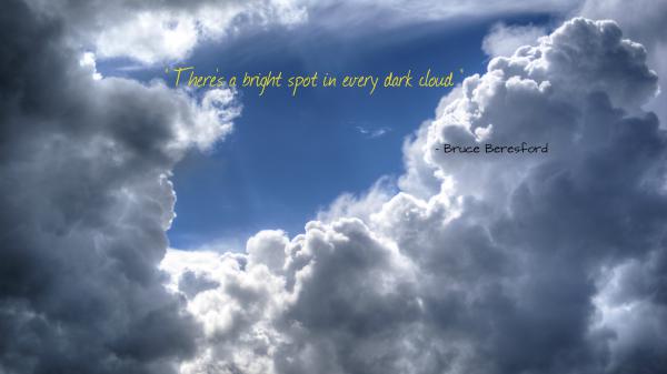 Free there is a bright spot in every dark cloud 4k hd inspirational wallpaper download