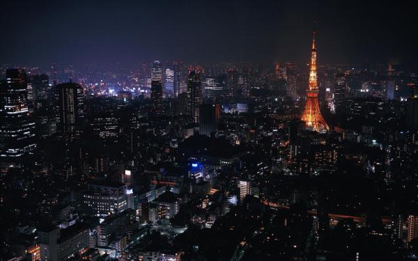 Free tokyo by night wallpaper download