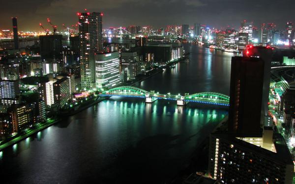 Free tokyo panorama dual monitor wallpaper download