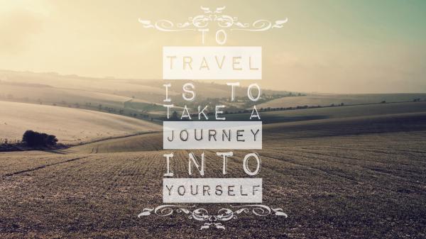 Free travel is to take a journey into yourself hd motivational wallpaper download