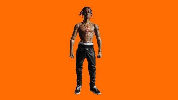 Free travis scott toy in orange background hd travis scott wallpaper download