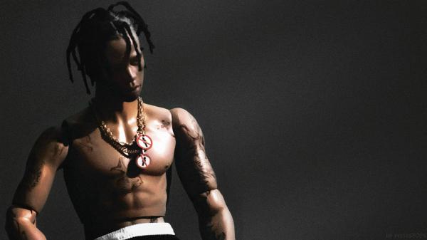 Free travis scott toy is wearing gold chains hd travis scott wallpaper download