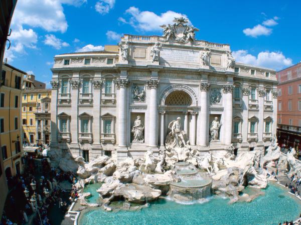 Free trevi fountain rome italy wallpaper download