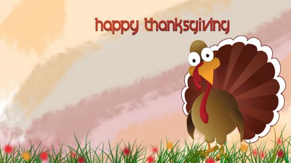 Free turkey with happy thanksgiving word hd thanksgiving wallpaper download