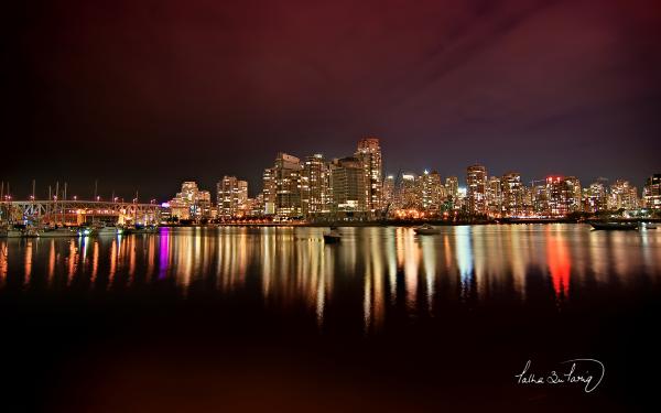 Free vancouver city nights wallpaper download