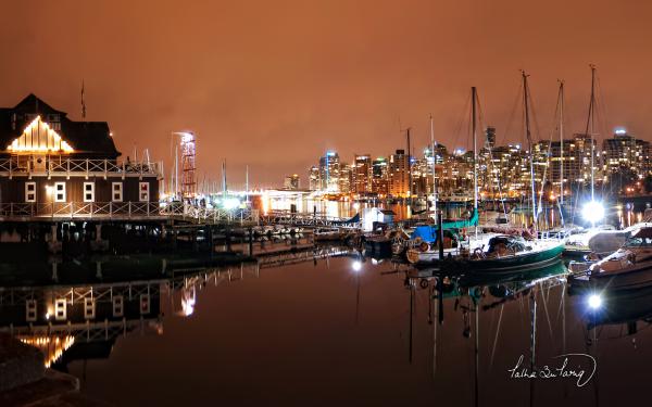 Free vancouver coal harbour nights wallpaper download