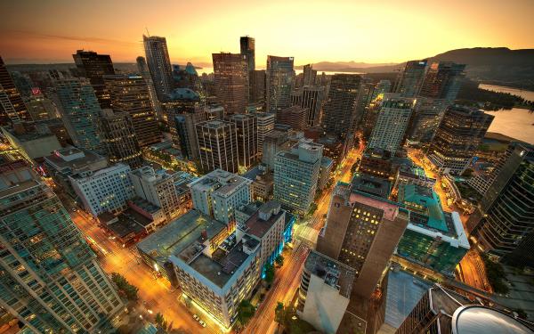 Free vancouver sunset canada wallpaper download