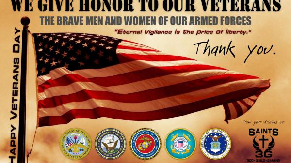 Free we give honor to our veterans hd veterans day wallpaper download