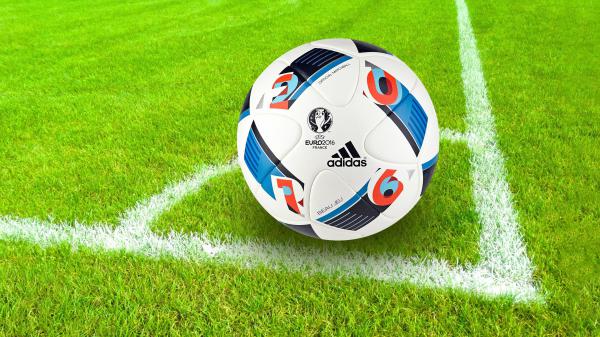 Free white blue orange black adidas ball on green grass 4k hd football wallpaper download