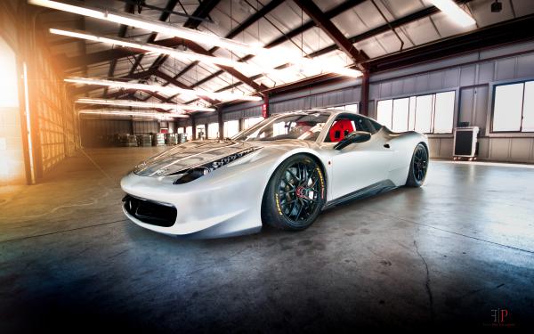 Free white ferrari 430 scuderia wallpaper download