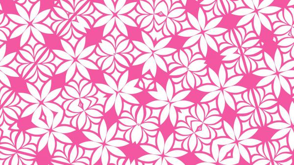 Free white pink shapes flower hd abstract wallpaper download