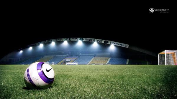 Free white purple football on green grass hd football wallpaper download