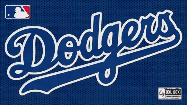 Free word dodgers with blue background and black dots hd dodgers wallpaper download