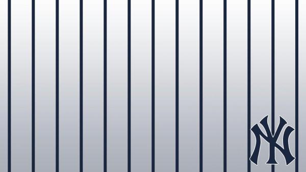 Free yankees logo in stripes background baseball hd yankees wallpaper download