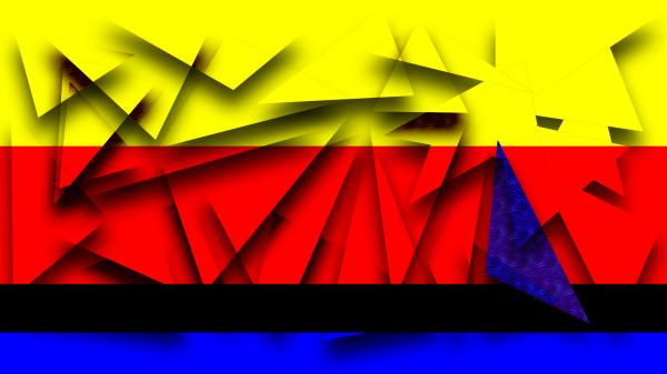 Free yellow red blue geometry hd abstract wallpaper download