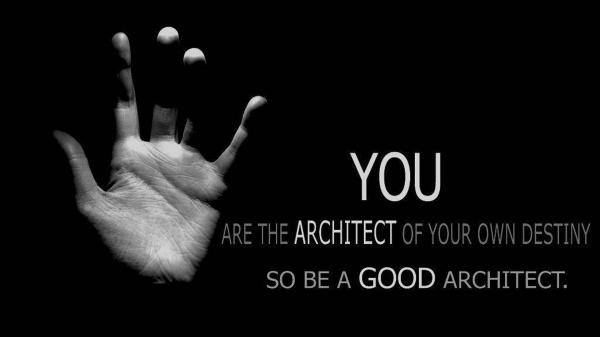 Free you are the architect of your own destiny hd motivational wallpaper download