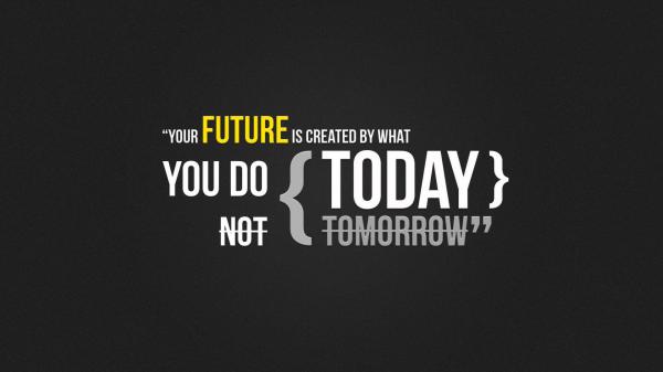 Free your future is created by what you do hd motivational wallpaper download