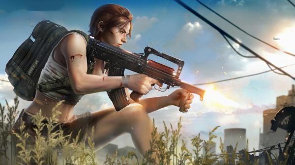 gun shooting girl 4k hd garena free fire