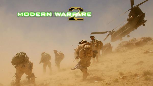 modern warfare 2 soldiers and helicopter hd call of duty